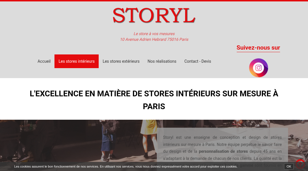 Aperçu du site Storyl Paris